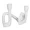 Hello Honey® 8.3" White Abstract Double Taper Candle Holder
